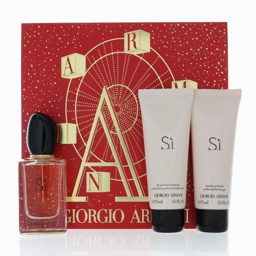 Armani Si by Giorgio Armani Gift Set for Women 3 Piece Gift Set - 1.7 Oz Eau De Parfum Spray