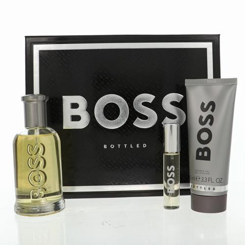 Boss Bottled by Hugo Boss Gift Set for Men 3 Piece Set For Men: 3.3 Oz Eau De Toilette Spray, 0.33 Oz Eau De Toilette Spray, 3.3 Oz Shower Gel