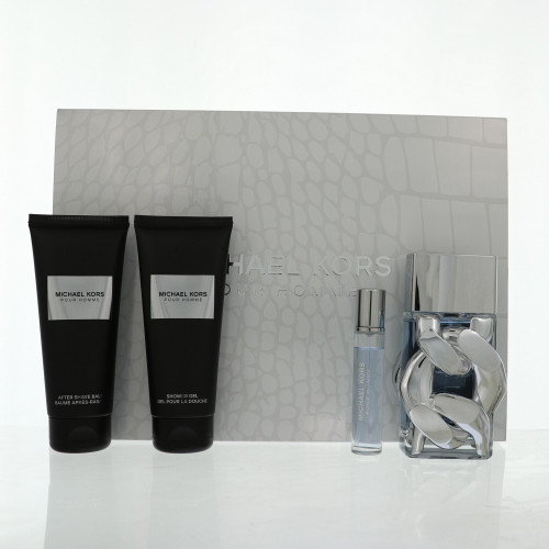 Michael Kors Pour Homme by Michael Kors Gift Set for Men 4 Piece Gift Set For Men - 3.4 Oz Eau De Parfum Spray, 0.3 Oz Eau De Parfum Spray, 3.4 Oz Shower Gel, 3.4 Oz After Shave Balm