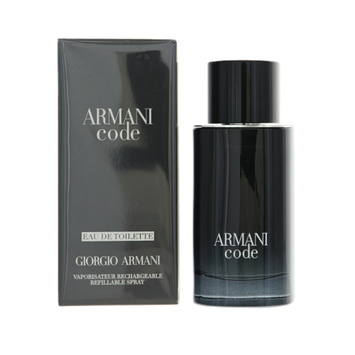 Armani Code by Giorgio Armani Box for Men 2.5 Oz Eau De Toilette Refillable Spray