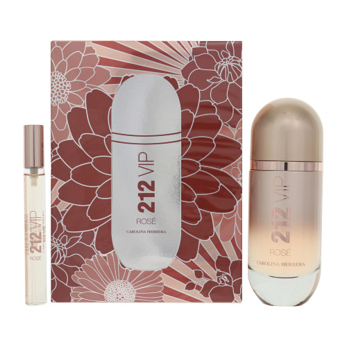 212 Vip Rose by Carolina Herrera Gift Set for Women 2 Piece Gift Set - 2.7 Oz Eau De Parfum Spray, 0.34 Oz Eau De Parfum Spray