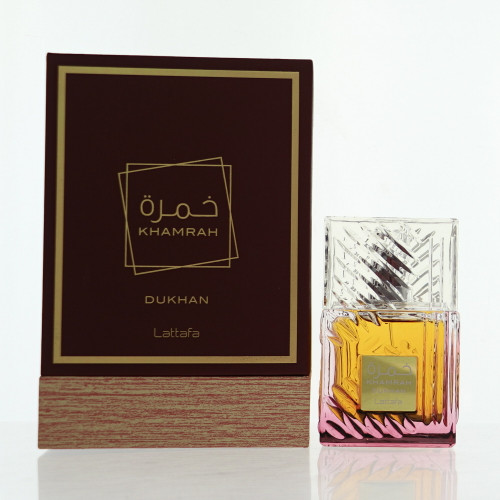 Khamrah Dukhan by Lattafa Box for Men 3.4 Oz Eau De Parfum Spray