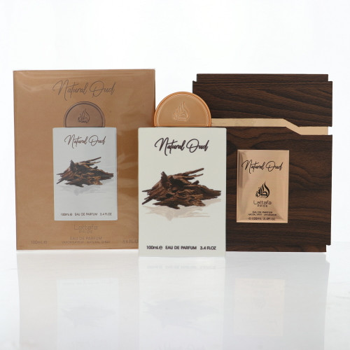 Natural Oud by Lattafa Box for Men 3.4 Oz Eau De Parfum Spray