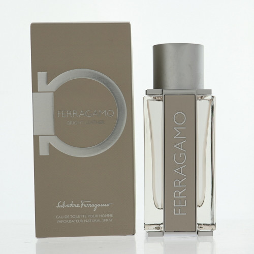 Bright Leather by Salvatore Ferragamo Box for Men 3.4 Oz Eau De Toilette Spray