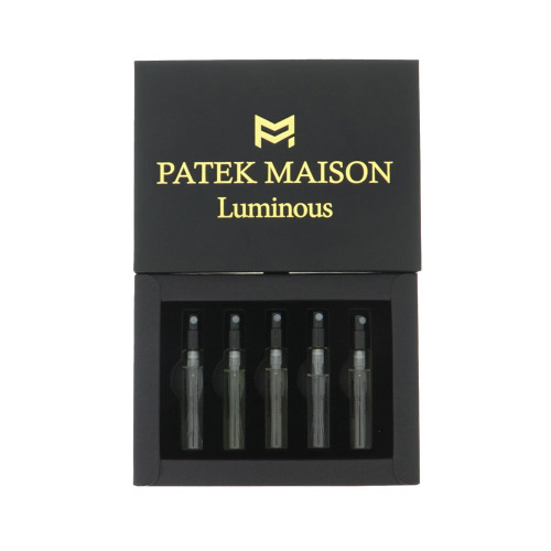 Luminous Discovery by Patek Maison Gift Set for Unisex 5 Piece Gift Set For Unisex - 0.085 Oz Eau De Parfum Azure, 0.085 Oz Eau De Parfum Ghost, 0.085 Oz Eau De Parfum Noir, 0.085 Oz Eau De Parfum Rose, 0.085 Oz Eau De Parfum Sage