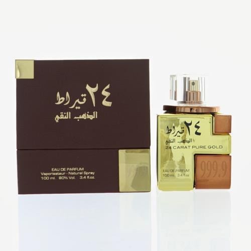 24 Carat Pure Gold by Lattafa Box for Men 3.4 Oz Eau De Parfum Spray