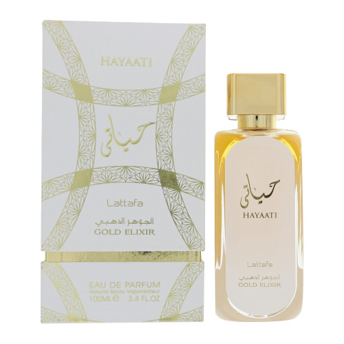 Hayaati Gold Elixir by Lattafa Box for Men 3.4 Oz Eau De Parfum Spray