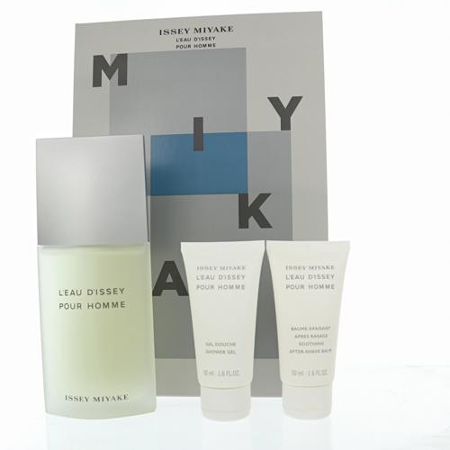 L'eau D'issey Pour Homme by Issey Miyake Gift Set for Men 3 Piece Gift Set - 4.2 Oz Eau De Toilette Spray, 1.6 Oz Soothing After Shave Balm, 1.6 Oz Shower Gel