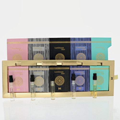 Luminous Luxury Boxed Discovery Set by Patek Maison Gift Set for Unisex 5 Piece Eau De Parfum Set For Unisex: 0.1 Oz Luminous Rose, 0.1 Oz Luminous Ghost , 0.1 Oz Luminous Noir , 0.1 Oz Luminous Azure , 0.1 Oz Luminous Sage