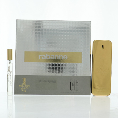 Paco Rabanne 1 Million by Paco Rabanne Gift Set for Men 2 Piece Set For Men: 3.4 Oz Eau De Toilette Spray, 0.34 Oz Eau De Toilette Spray