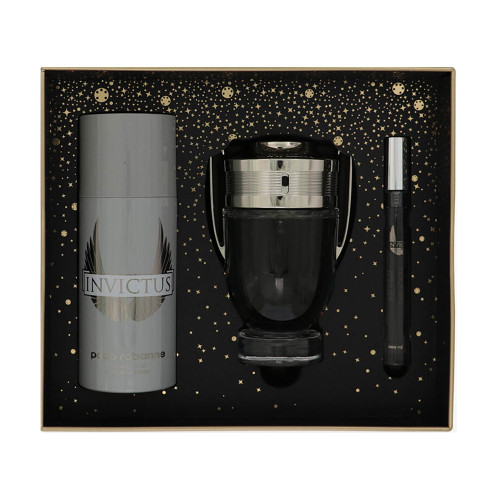Paco Rabanne Invictus by Paco Rabanne Gift Set for Men 3.4 Oz Eau De Toilette Spray