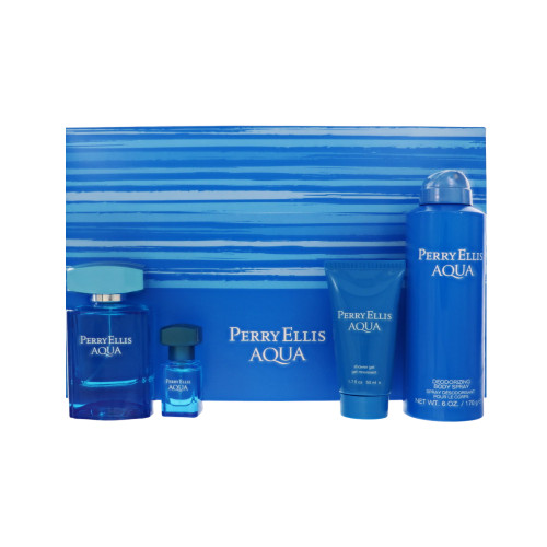 Perry Ellis Aqua by Perry Ellis Gift Set for Men 3.4 Oz Eau De Toilette Spray
