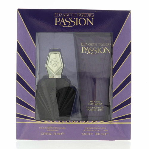 Passion by Elizabeth Taylor Gift Set for Women 2.5 Oz Eau De Toilette Spray