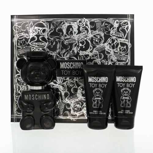 Moschino Toy Boy by Moschino Gift Set for Men 3 Piece Set For Men: 1.7 Oz Eau De Parfum Spray, 1.7 Oz Bath & Shower Gel, 1.7 Oz After Shave Balm