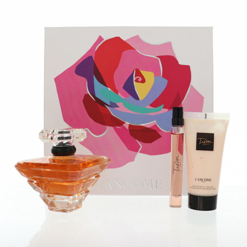 Tresor by Lancome Gift Set for Women 3 Piece Set For Women: 3.4 Oz Eau De Parfum Spray, 0.34 Oz Eau De Parfum Spray, 1.6 Oz Body Lotion