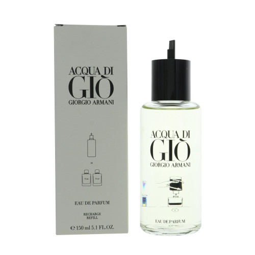 Acqua Di Gio by Giorgio Armani Box for Men 5.1 Oz Eau De Parfum Recharge Refill