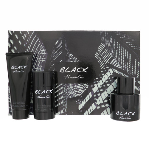 Black by Kenneth Cole Gift Set for Men 3.4 Oz Eau De Toilette Spray