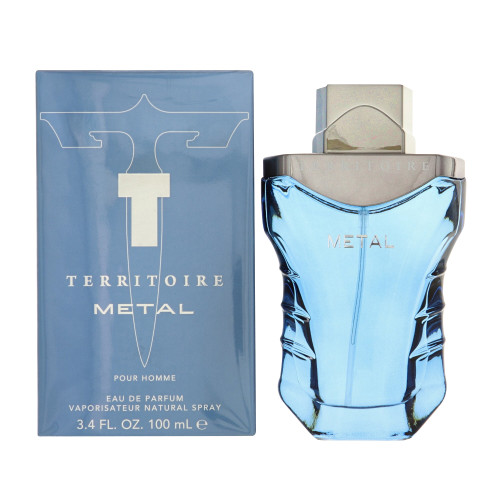 Territoire Metal by Yzy Perfume Box for Men 3.4 Oz Eau De Parfum Spray
