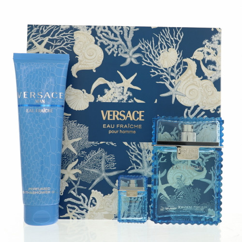 Versace Eau Fraiche by Versace Gift Set for Men 3.4 Oz Eau De Toilette Spray