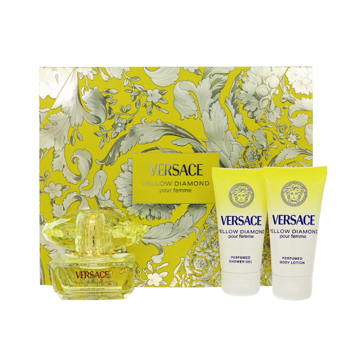 Versace Yellow Diamond by Versace Gift Set for Women 1.7 Oz Eau De Toilette Spray
