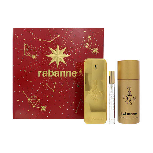 Paco Rabanne 1 Million by Paco Rabanne Gift Set for Men 3.4 Oz Eau De Toilette Spray