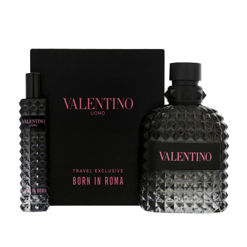 Valentino Born In Roma by Valentino Gift Set for Men 2 Piece Set For Men: 3.4 Oz Eau De Toilette Spray, 0.33 Oz Eau De Toilette Spray