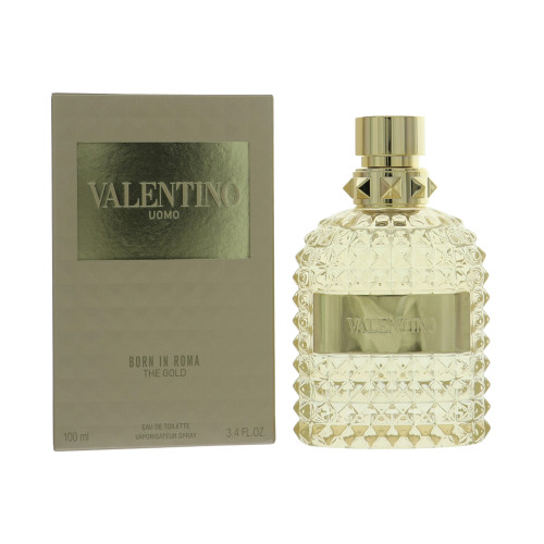 Born In Roma Gold by Valentino Box for Men 3.4 Oz Eau De Toilette Spray