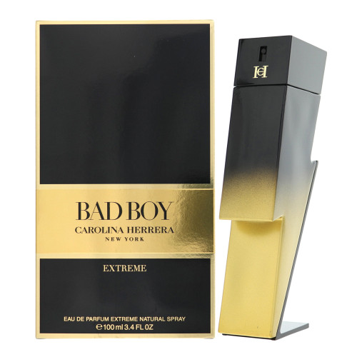 Bad Boy Extreme by Carolina Herrera Box for Men 3.4 Oz Eau De Parfum Extreme Spray