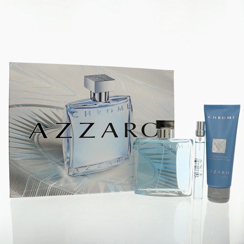Chrome by Azzaro Gift Set for Men 3.38 Oz Eau De Toilette Spray