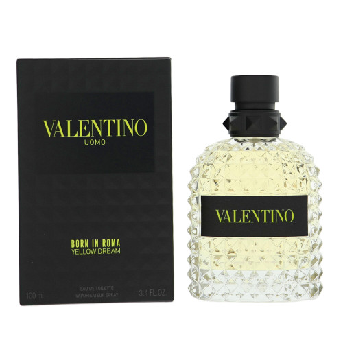 Born In Roma Yellow Dream by Valentino Box for Men 3.4 Oz Eau De Toilette Spray