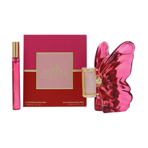La Bomba by Carolina Herrera Gift Set for Women 2 Piece Set For Women: 2.7 Oz Eau De Parfum Spray, 0.34 Oz Eau De Parfum Spray