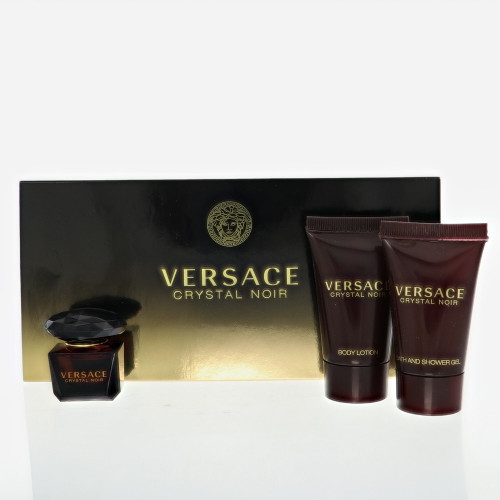 Crystal Noir by Versace Gift Set for Women 0.17 Oz Eau De Toilette Splash