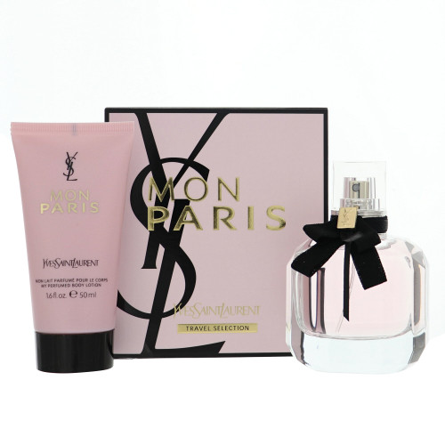 Mon Paris Ysl by Yves Saint Laurent Gift Set for Women 2 Piece Gift Set - 1.6 Oz Eau De Parfum Spray, 1.6 Oz Body Lotion