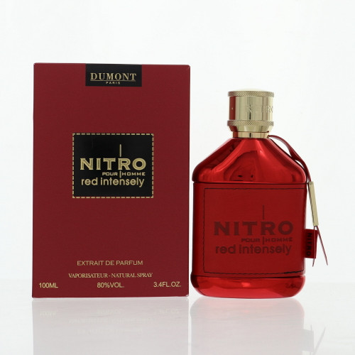 Nitro Red Intensely by Dumont Box for Men 3.4 Oz Extrait De Parfum Spray
