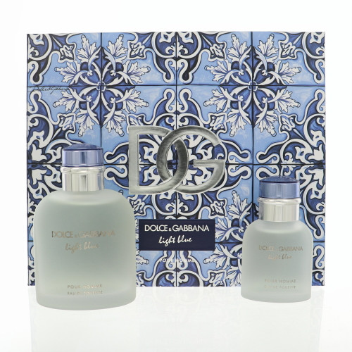 D & G Light Blue by Dolce & Gabbana Gift Set for Men 2 Piece Set For Men: 4.2 Oz Eau De Toilette Spray, 1.3 Oz Eau De Toilette Spray