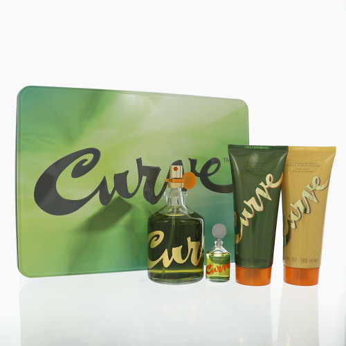 Curve by Liz Claiborne Gift Set for Men 4 Piece Set For Men: 4.2 Oz Cologne Spray, 0.25 Oz Cologne Splash, 3.4 Oz Aftershave Balm, 3.4 Oz Showerl Gel