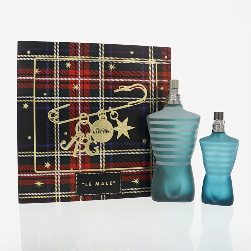 Le Male by Jean Paul Gaultier Gift Set for Men 2 Piece Set For Men: 4.2 Oz Eau De Toilette Spray, 1.4 Oz Eau De Toilette Spray