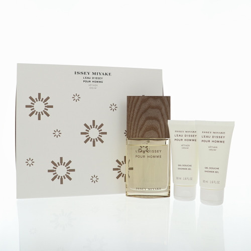 L'eau D'issey Vetiver by Issey Miyake Gift Set for Men 3 Piece Set For Men: 1.6 Oz Eau De Toilette Spray, 1.6 Oz Shower Gel, 1.6 Oz Shower Gel