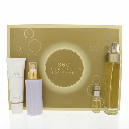 360° by Perry Ellis Gift Set for Women 3.4 Oz Eau De Toilette Spray
