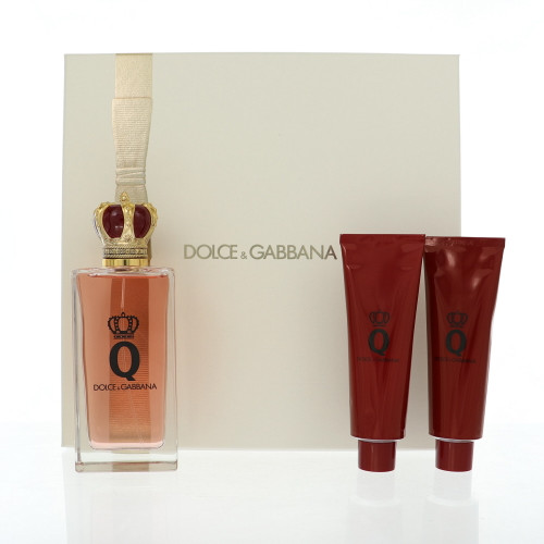 D & G Q by Dolce & Gabbana Gift Set for Women 3 Piece Set For Women: 3.3 Oz Eau De Parfum Spray, 1.69 Oz Shower Gel, 1.69 Oz Body Lotion