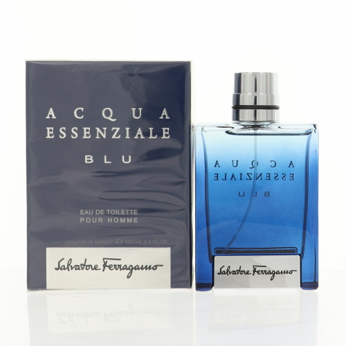 Acqua Essenziale Blu by Salvatore Ferragamo Box for Men 3.4 Oz Eau De Toilette Spray