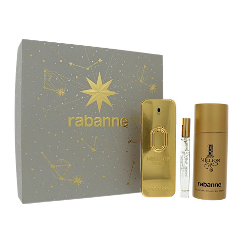 Paco Rabanne 1 Million Gold Intense by Paco Rabanne - 3 Piece Set bottle for Men