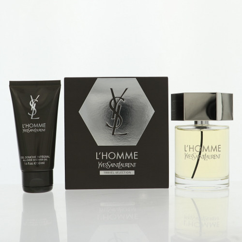 L'homme by Yves Saint Laurent Gift Set for Men 2 Piece Set For Men: 3.3 Oz Eau De Toilette Spray, 1.6 Oz All-Over Shower Gel