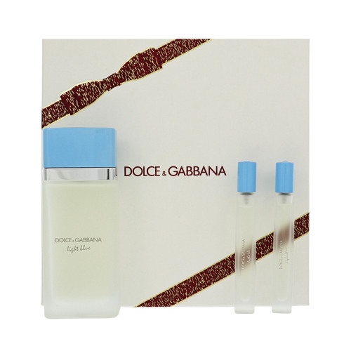 D&G Light Blue by Dolce & Gabbana Gift Set for Women 3 Piece Set For Women: 3.3 Oz Eau De Toilette Spray, 0.33 Oz Eau De Toilette Spray, 0.33 Oz Eau De Toilette Spray