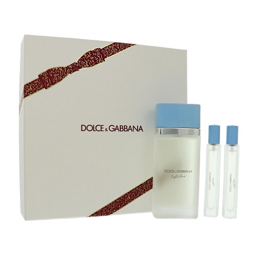 D&G Light Blue by Dolce & Gabbana Gift Set for Women 3 Piece Set For Women: 3.3 Oz Eau De Toilette Spray, 0.33 Oz Eau De Toilette Spray, 0.33 Oz Eau De Toilette Spray