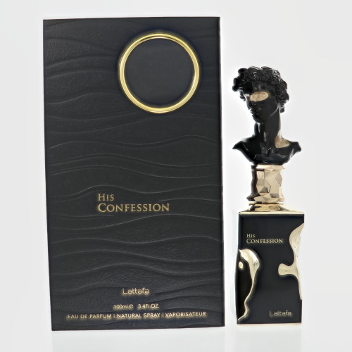 His Confession by Lattafa Box for Men 3.4 Oz Eau De Parfum Spray