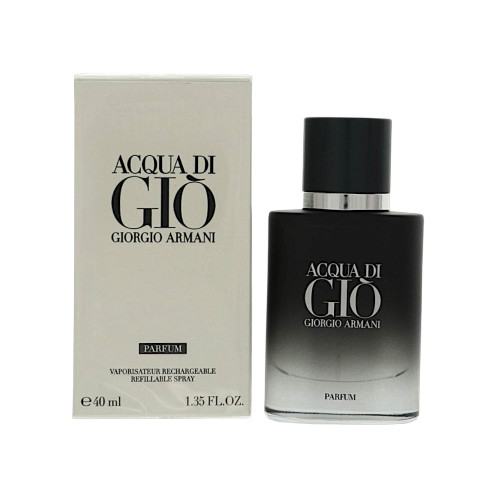 Acqua Di Gio Parfum by Giorgio Armani Box for Men 1.35 Oz Parfum Spray Refillable