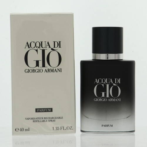 Acqua Di Gio Parfum by Giorgio Armani Box for Men 1.35 Oz Parfum Spray Refillable