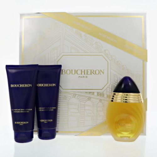 Boucheron by Boucheron Gift Set for Women 3 Piece Gift Set For Women - 3.3 Oz Eau De Parfum Spray, 3.3 Oz Body Lotion, 3.3 Oz Bath & Shower Gel