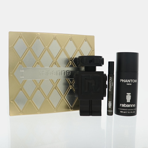 Paco Rabanne Phantom by Paco Rabanne Gift Set for Men 3 Piece Gift Set For Men - 3.4 Oz  Parfum, 5.0 Oz Deodorant, Mini Parfum